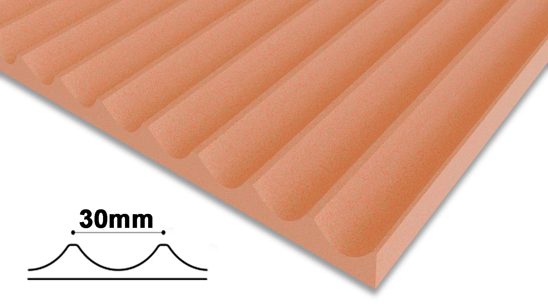 Fluted Fire Rated MDF Wall Panels 30mm Flutes Fluted Fire Rated MDF Wall Panels 30mm Flutes